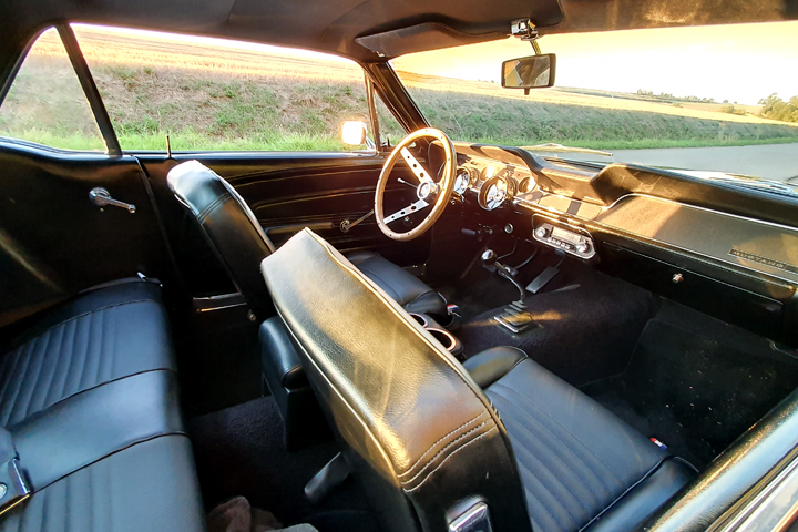 Intérieur de la Ford Mustang